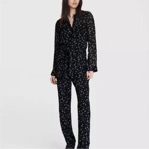 Rag & Bone Ina Belted Floral Jumpsuit